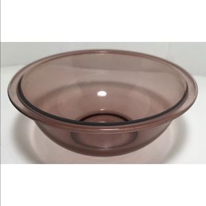 Vintage Pyrex 1.5 liter quart Mixing Bowl, Cranberry Glass Mixing Bowl 323